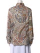 Etro Paisley Print Long Sleeve Button-Up Top