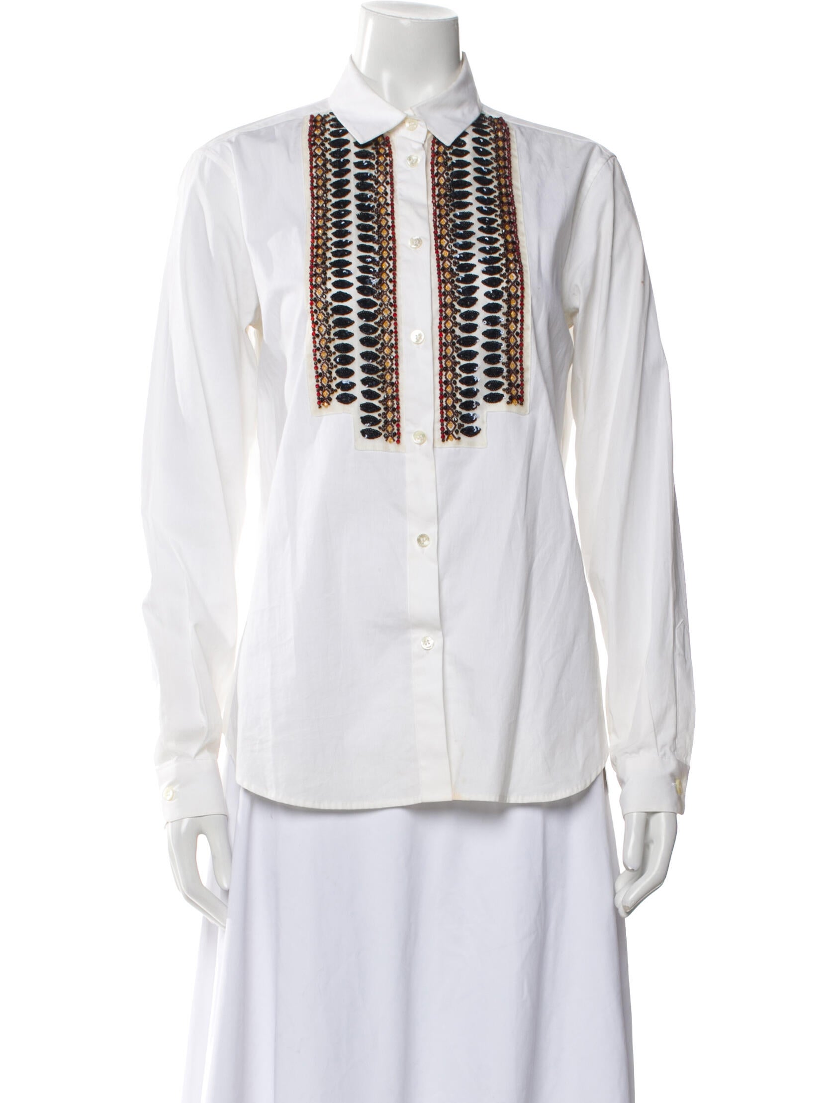 Etro Long Sleeve Button-Up Top