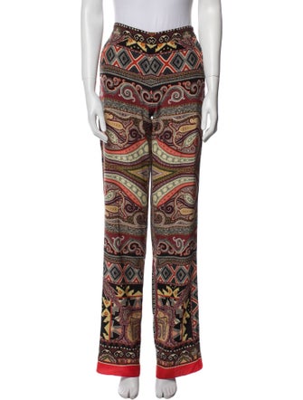Etro Silk Straight Leg Pants