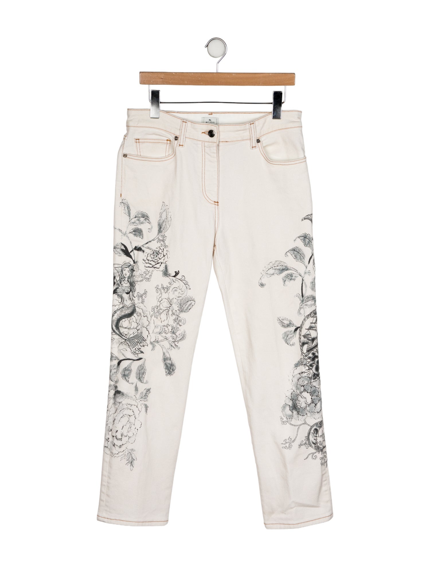 Etro Mid-Rise Straight Leg Jeans