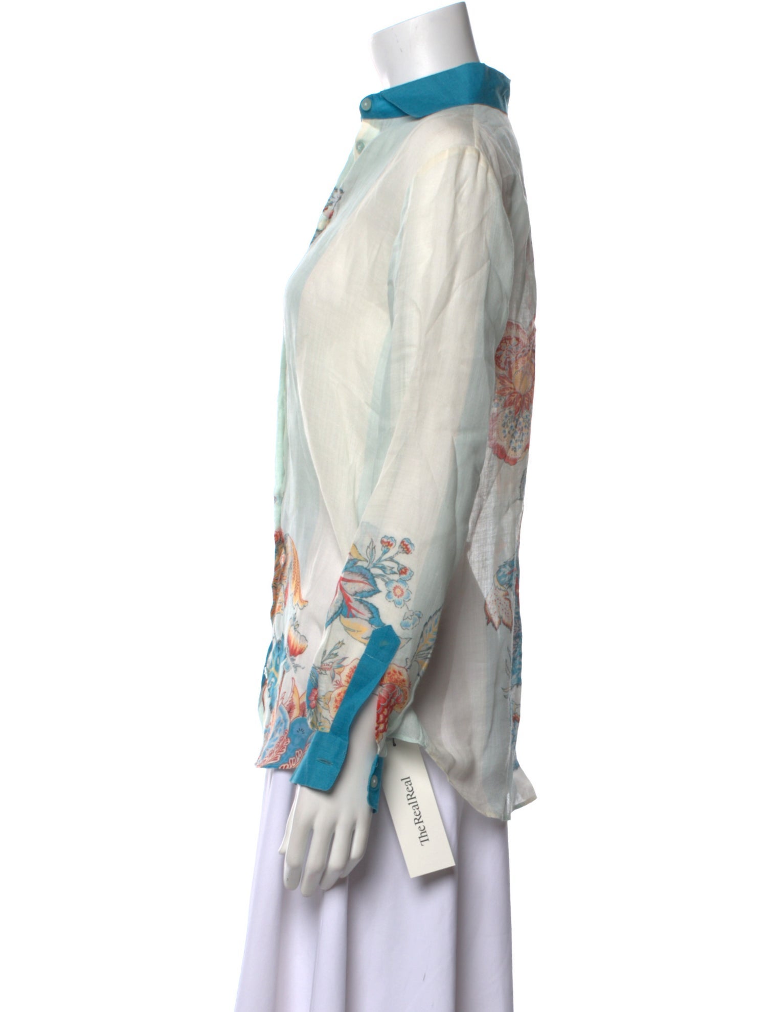 Etro Floral Print Long Sleeve Blouse
