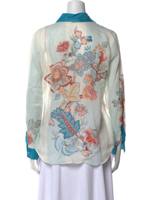 Etro Floral Print Long Sleeve Blouse