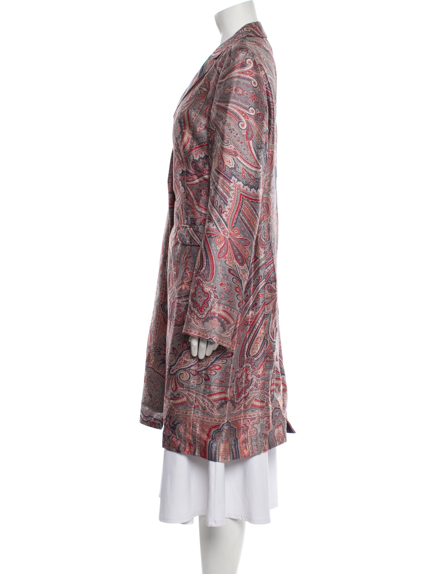 Etro Silk Paisley Print Coat