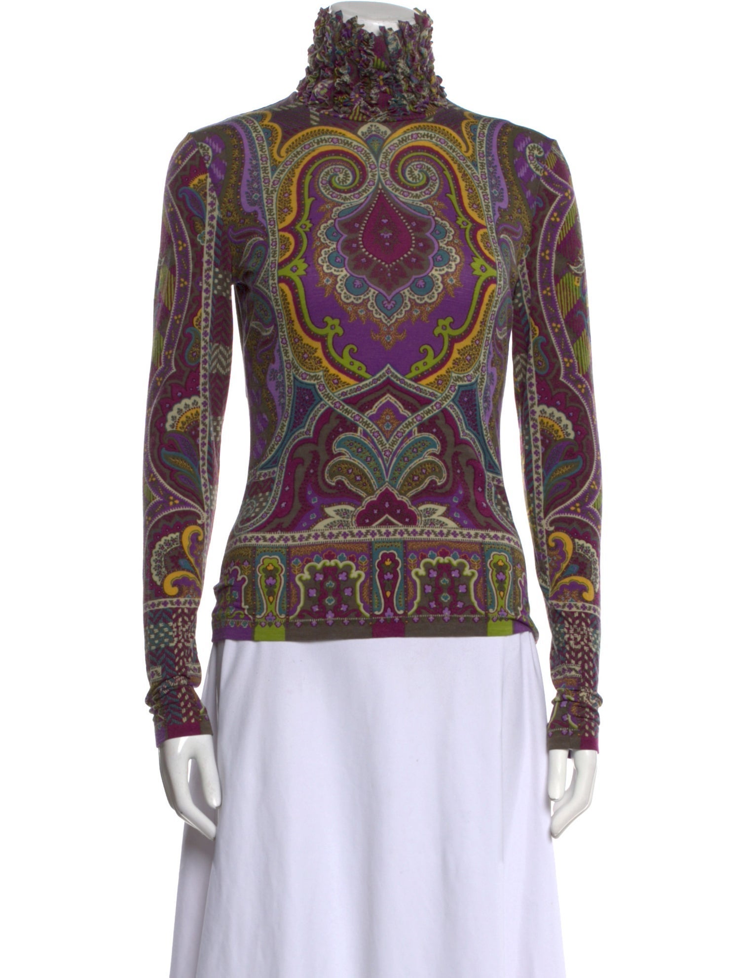 Etro Wool Paisley Print Blouse
