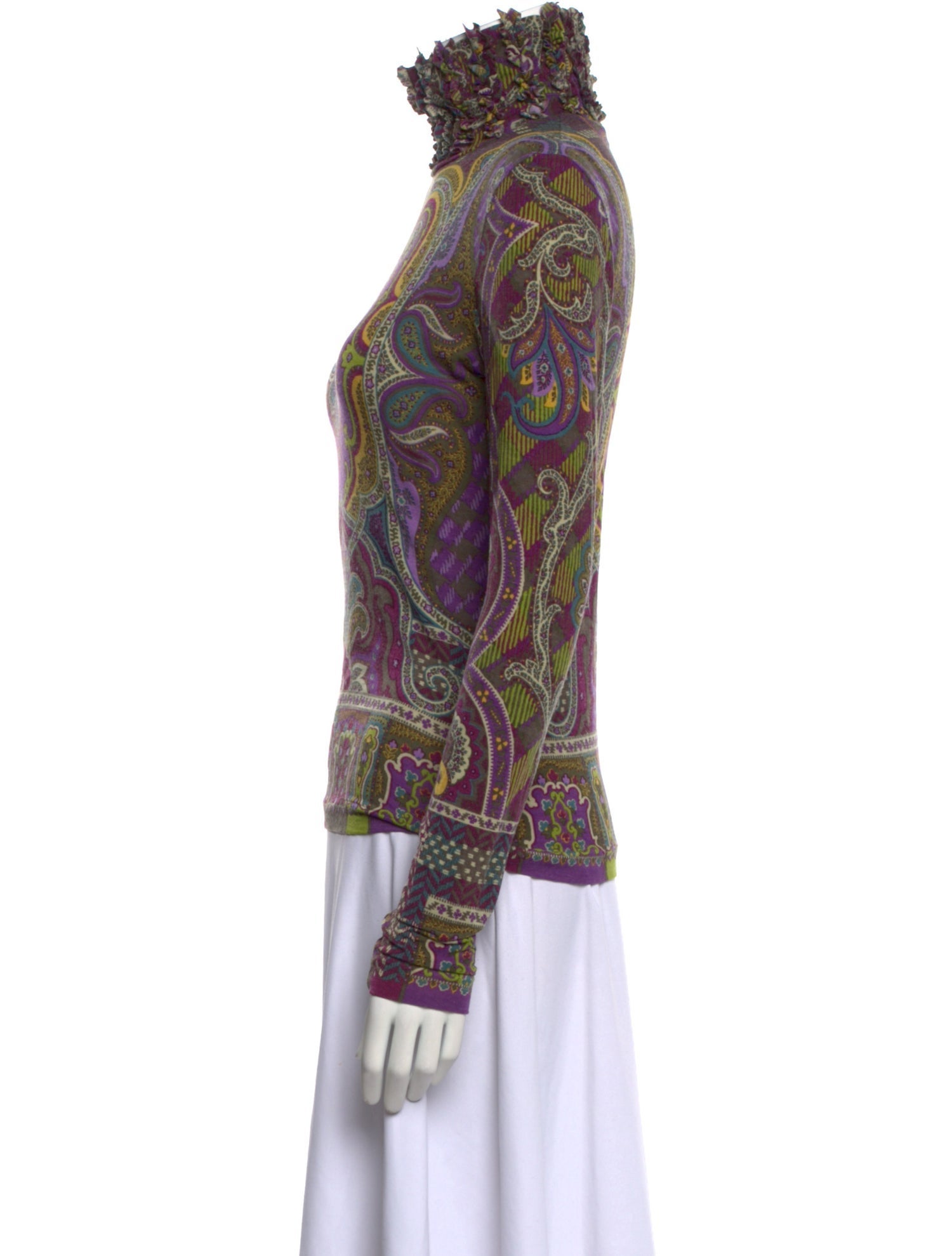 Etro Wool Paisley Print Blouse