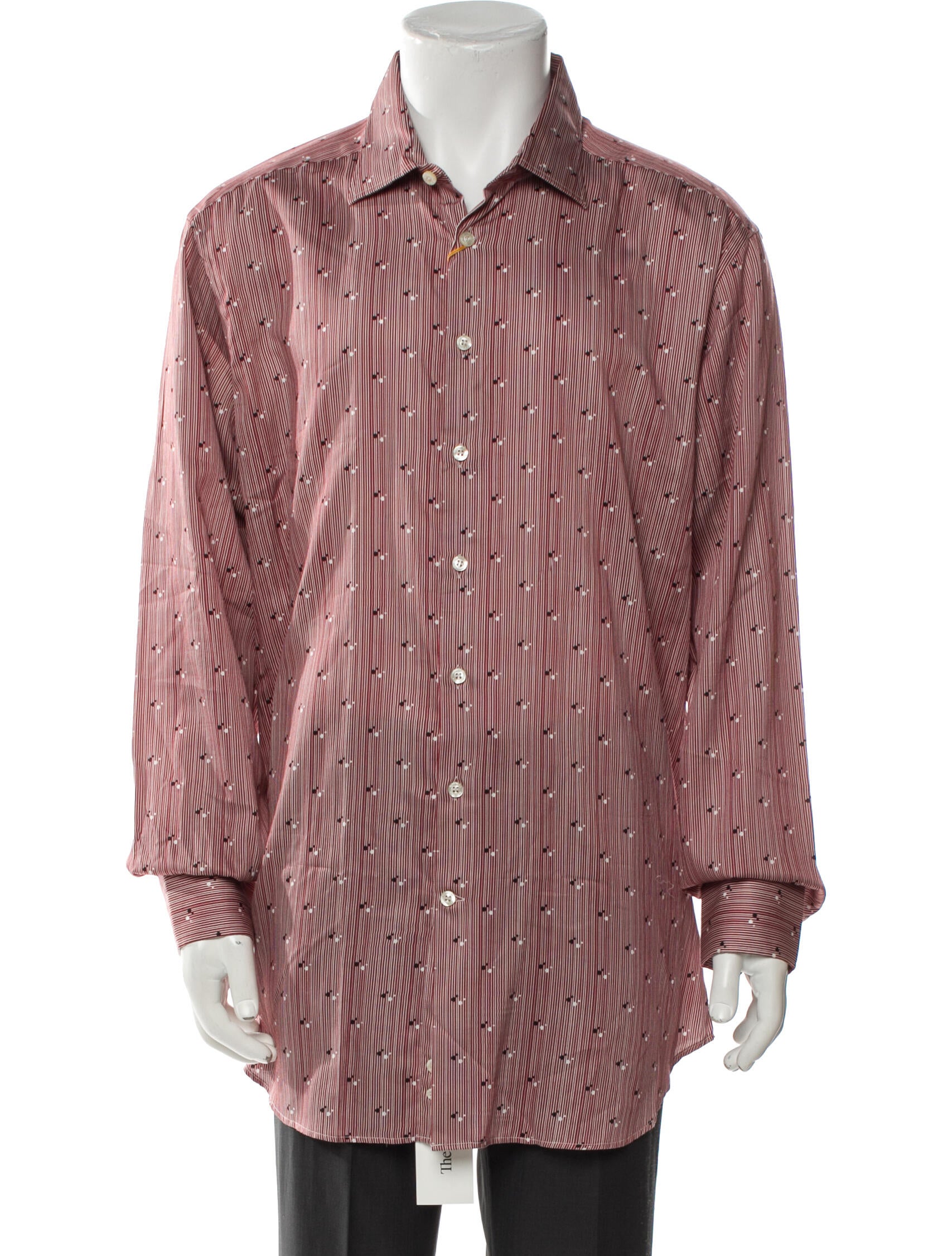 Etro Striped Long Sleeve Dress Shirt