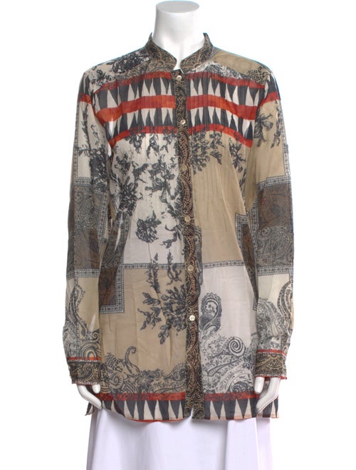 Etro Printed Long Sleeve Tunic