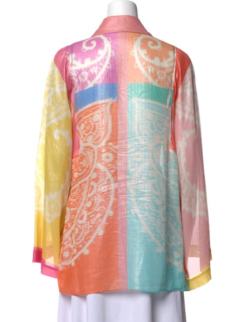 Etro Silk Paisley Print Button-Up Top
