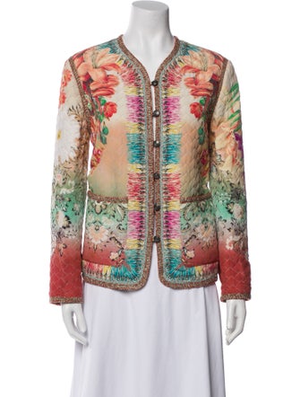 Etro Silk Floral Print Evening Jacket