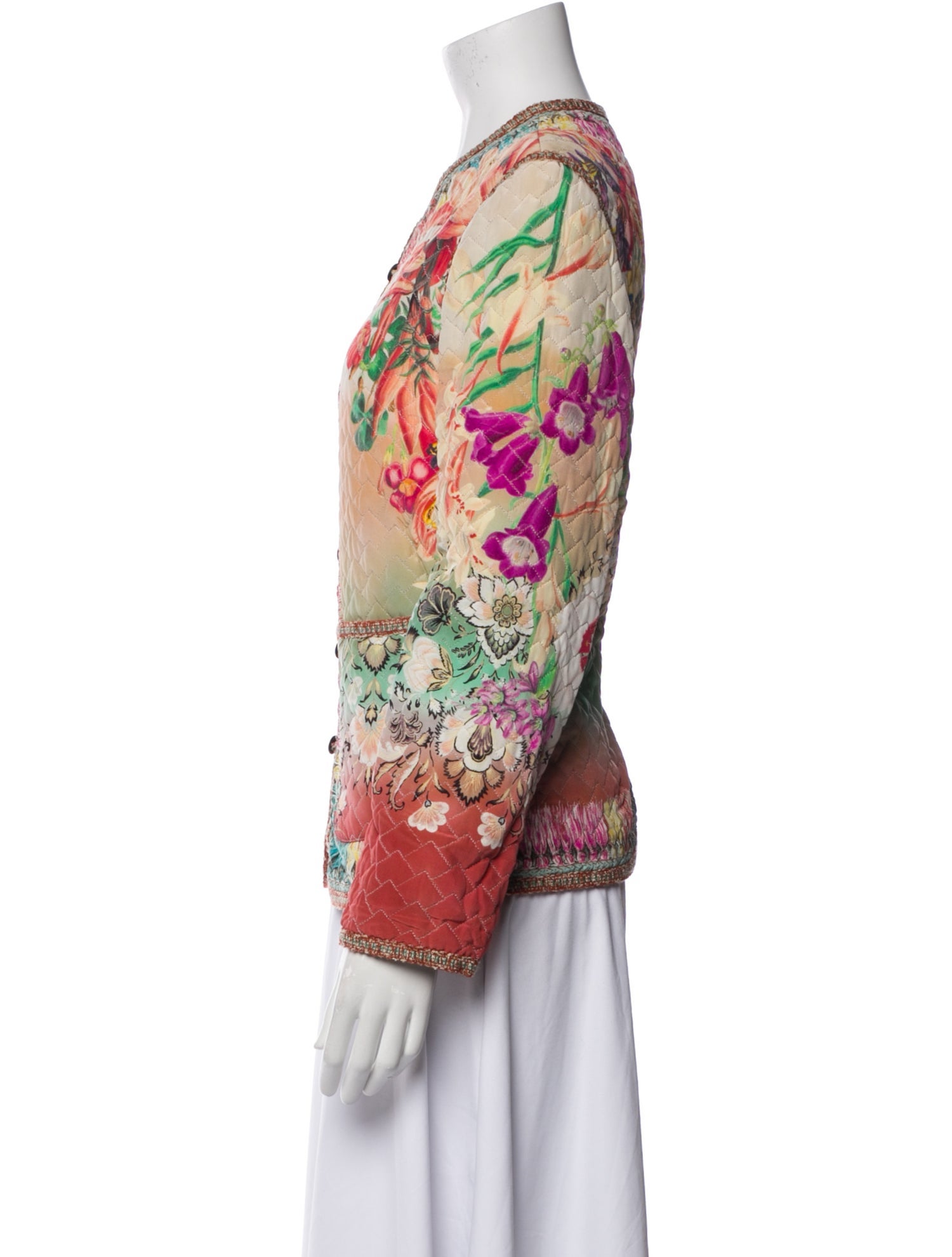 Etro Silk Floral Print Evening Jacket