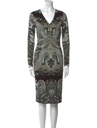 Etro Paisley Print Knee-Length Dress