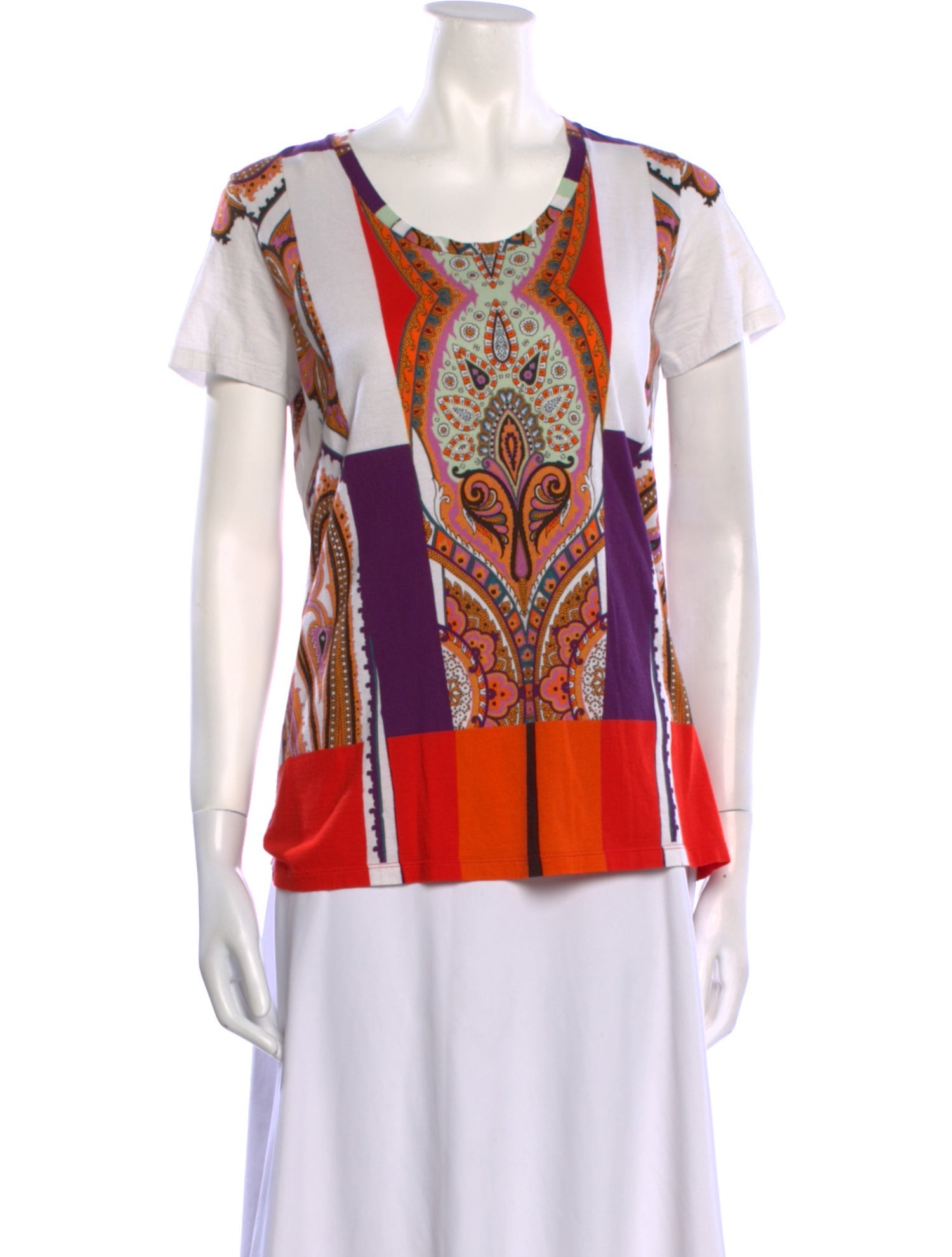 Etro Printed Scoop Neck T-Shirt