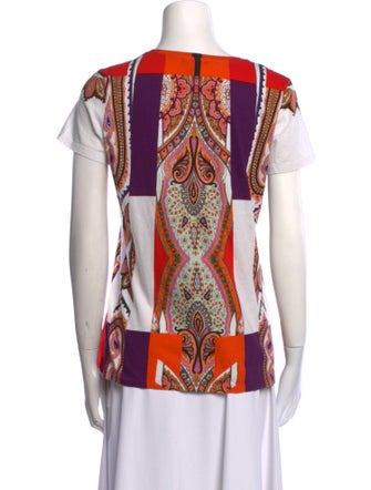 Etro Printed Scoop Neck T-Shirt