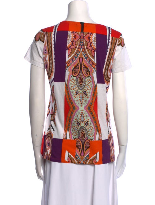 Etro Printed Scoop Neck T-Shirt