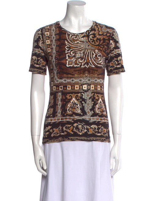 Etro Paisley Print Crew Neck T-Shirt
