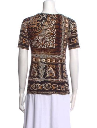 Etro Paisley Print Crew Neck T-Shirt