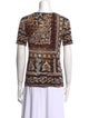 Etro Paisley Print Crew Neck T-Shirt