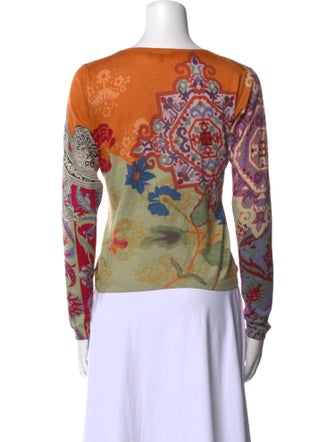 Etro Printed V-Neck Top