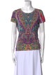 Etro Paisley Print Scoop Neck T-Shirt