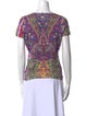 Etro Paisley Print Scoop Neck T-Shirt
