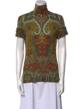 Etro Wool Paisley Print Blouse