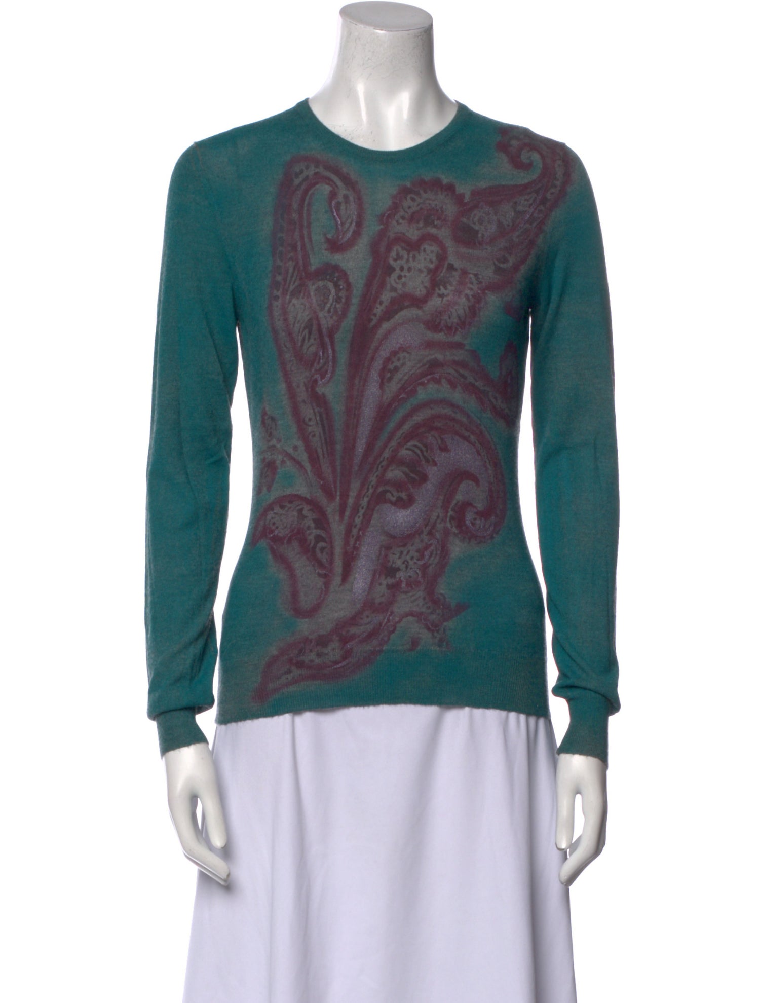 Etro Cashmere Paisley Print Sweatshirt