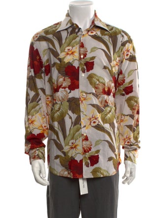 Etro Floral Print Long Sleeve Shirt