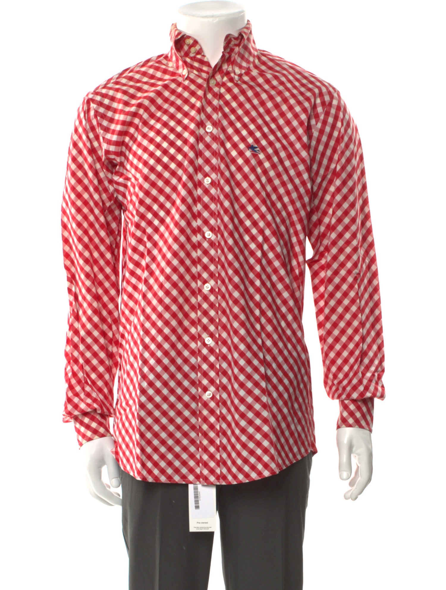 Etro Plaid Print Long Sleeve Shirt