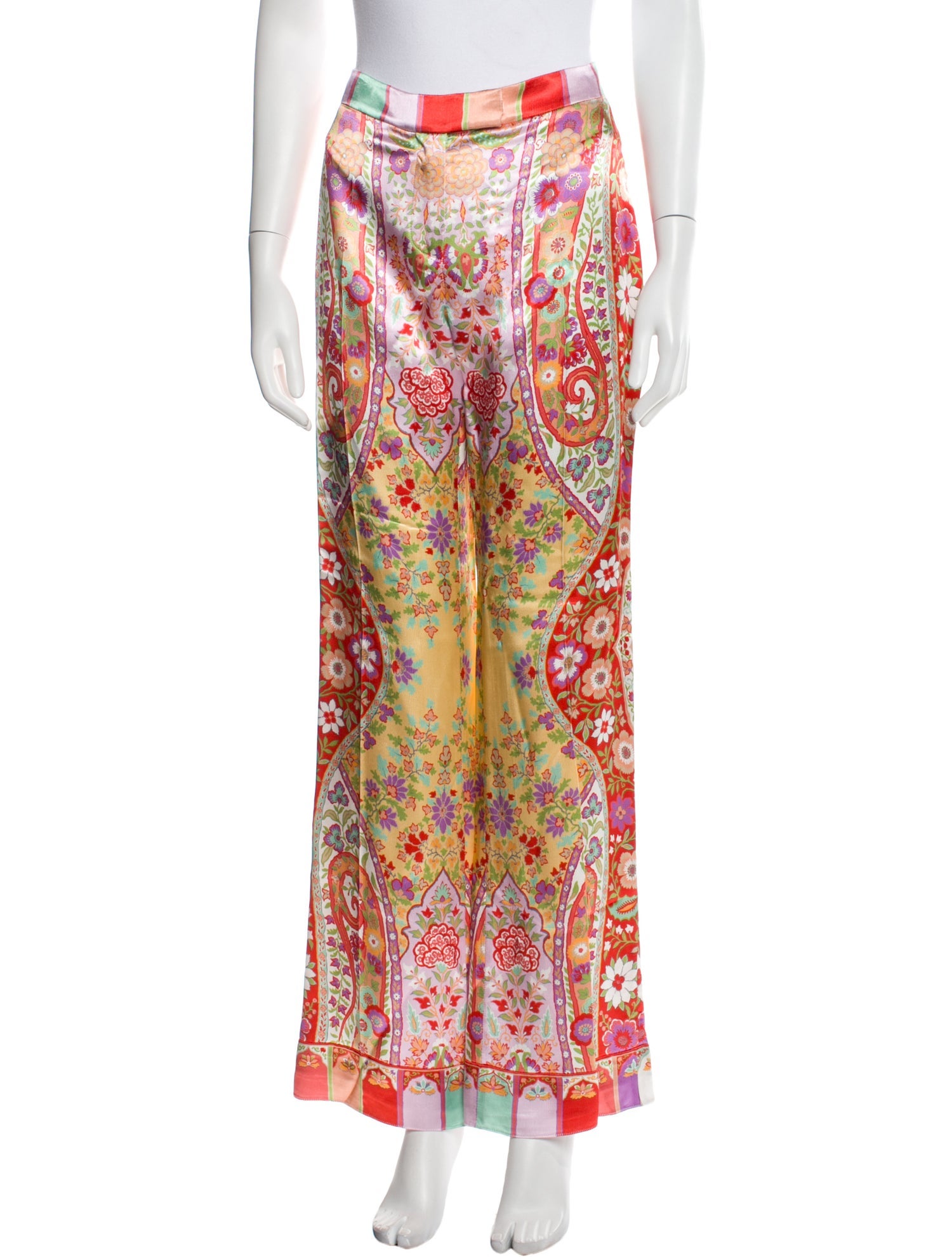 Etro Floral Print Wide Leg Pants