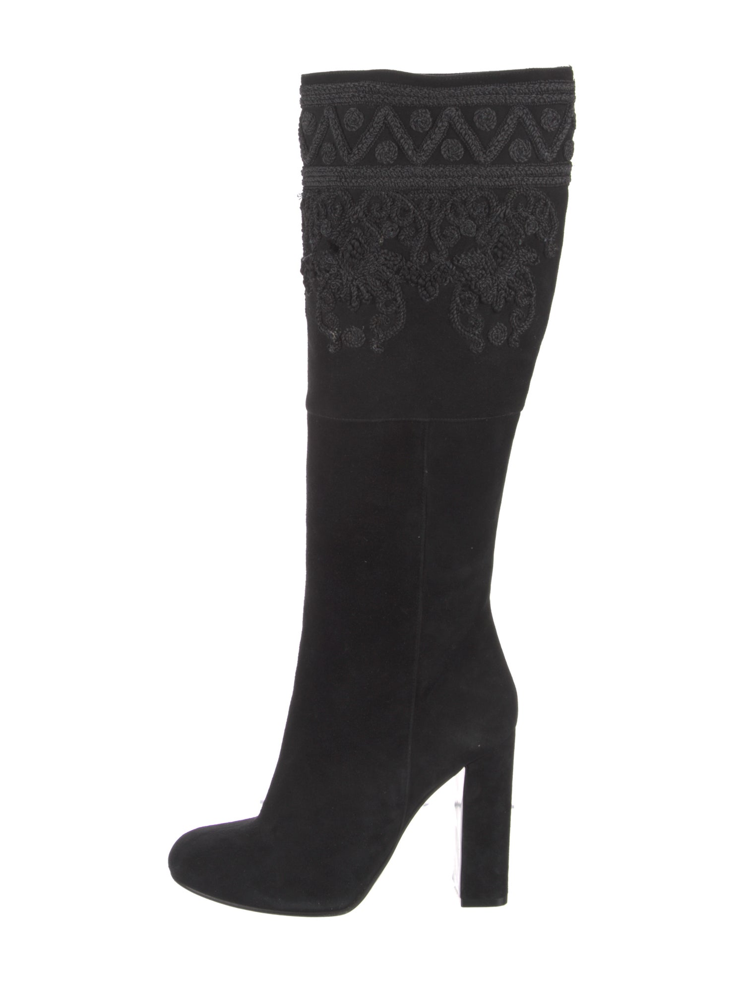 Etro Suede Embroidered Accent Boots