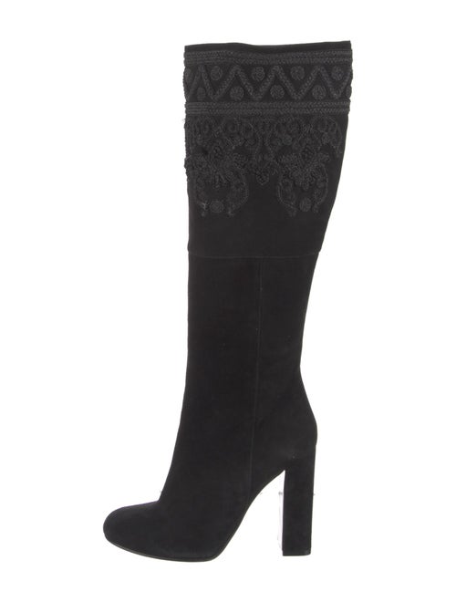 Etro Suede Embroidered Accent Boots