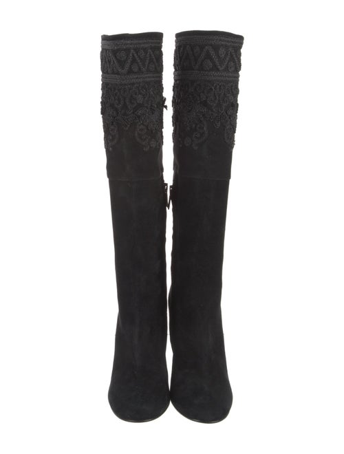 Etro Suede Embroidered Accent Boots