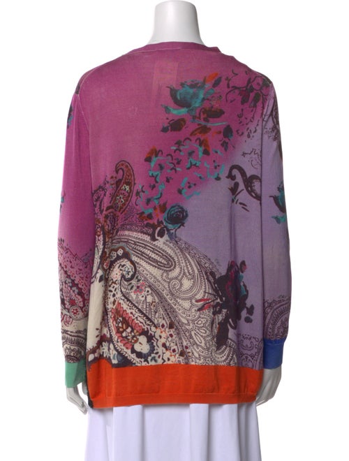Etro Printed V-Neck Sweater