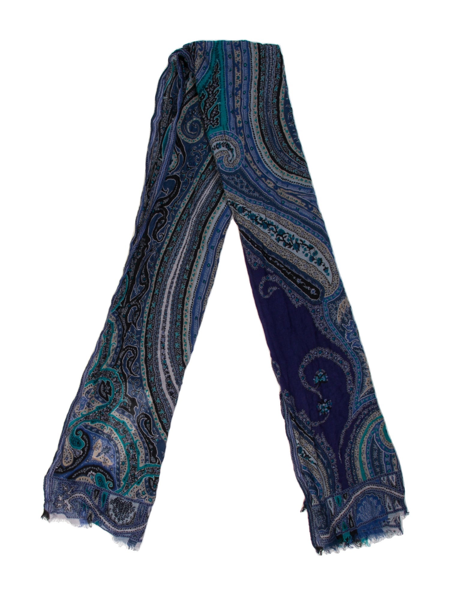 Etro Cashmere Paisley Print Scarf