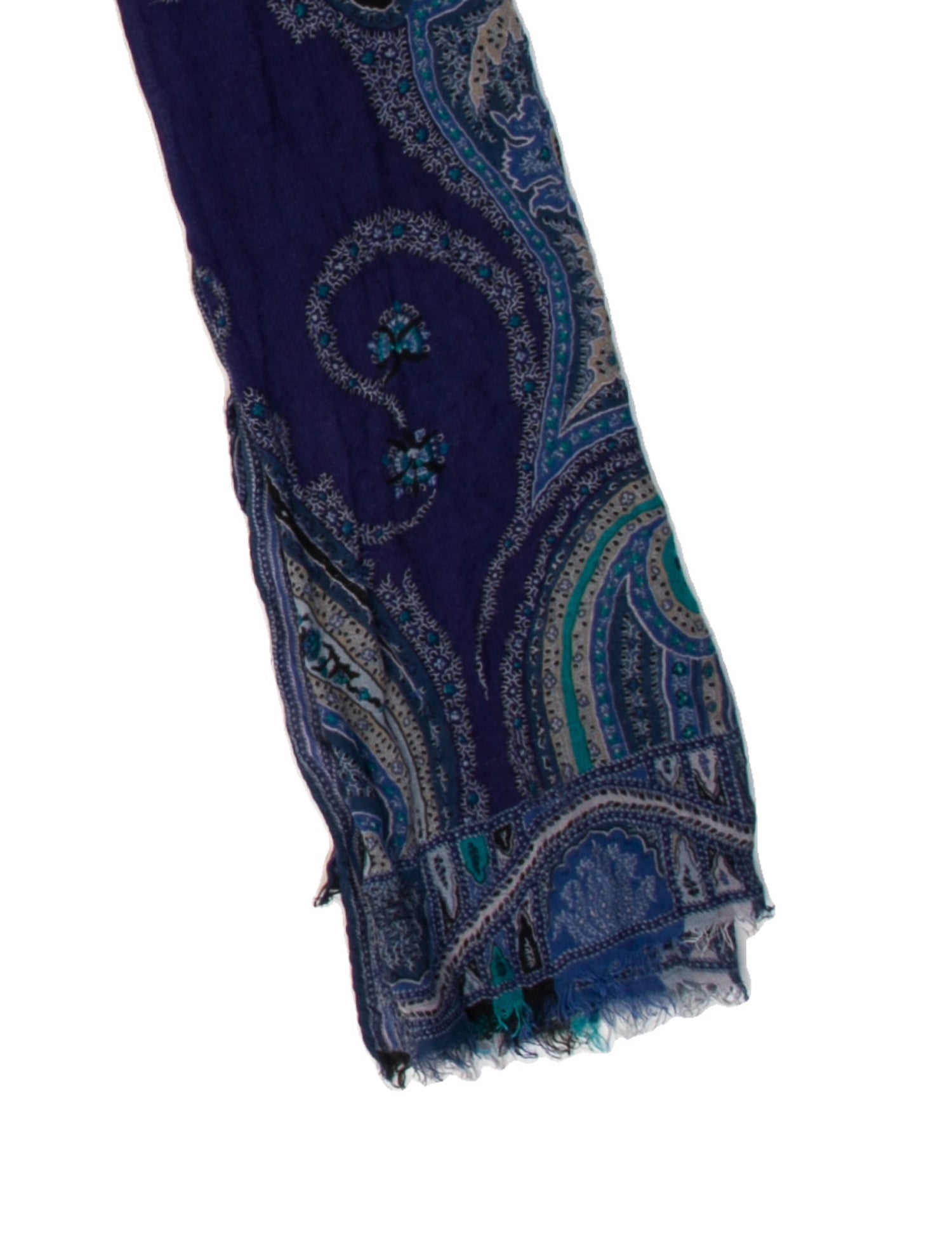 Etro Cashmere Paisley Print Scarf