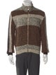 Etro Wool Colorblock Pattern Cardigan