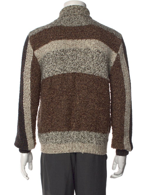 Etro Wool Colorblock Pattern Cardigan