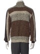 Etro Wool Colorblock Pattern Cardigan