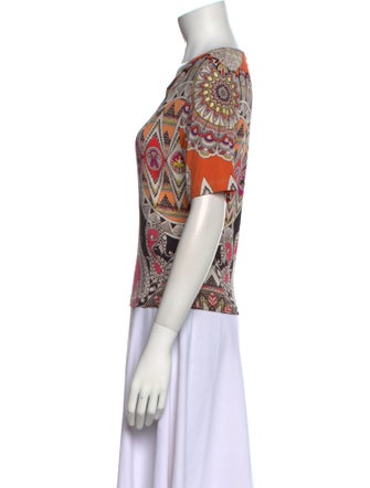 Etro Paisley Print Crew Neck T-Shirt