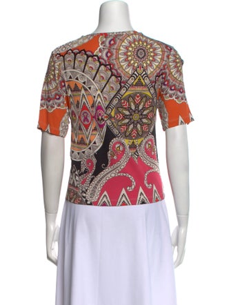 Etro Paisley Print Crew Neck T-Shirt