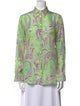 Etro Silk Paisley Print Button-Up Top