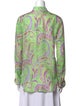 Etro Silk Paisley Print Button-Up Top