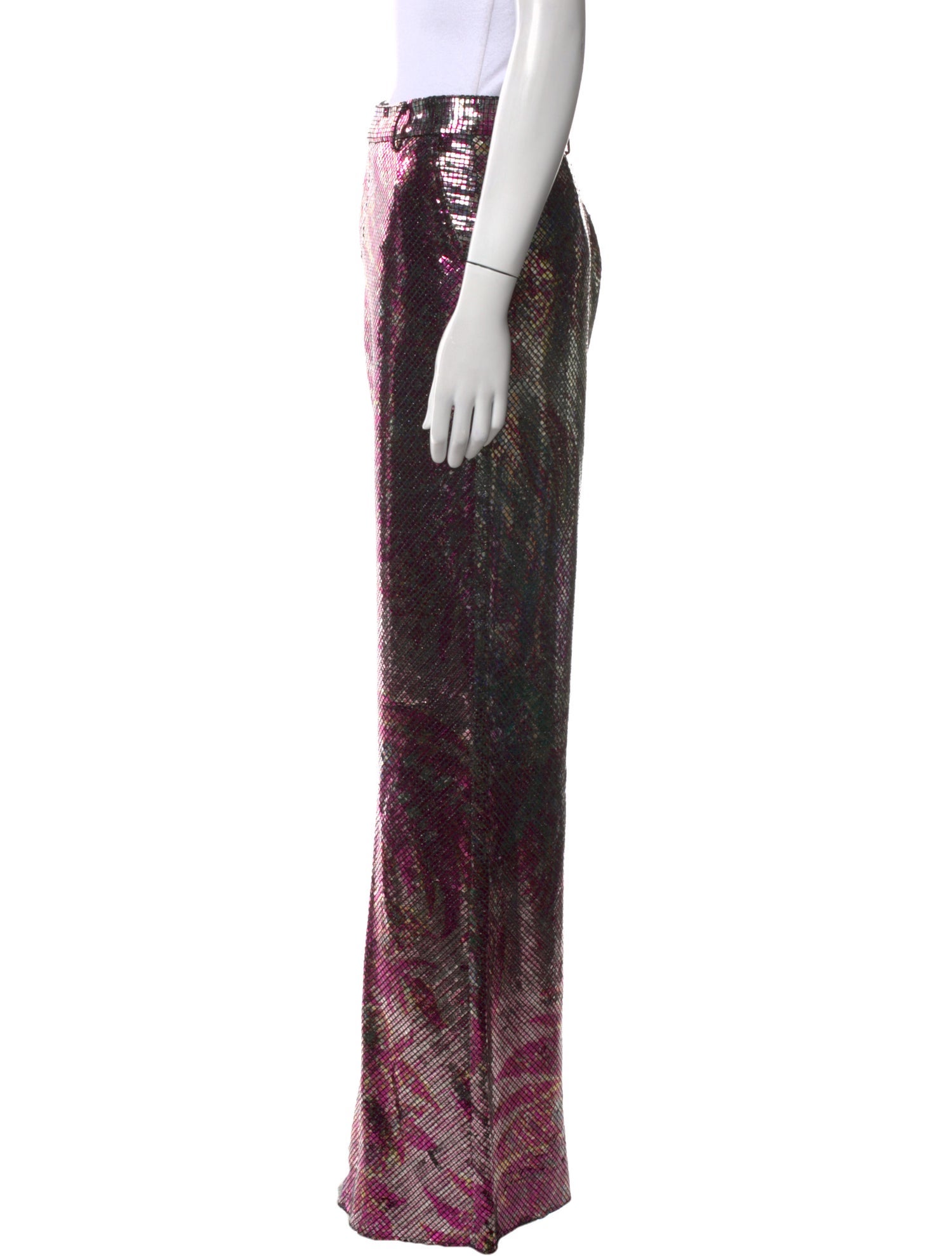 Etro Animal Print Wide Leg Pants