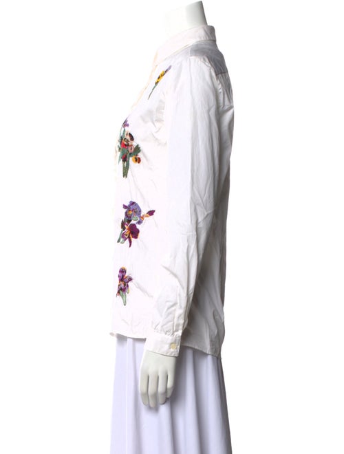 Etro Floral Print Long Sleeve Button-Up Top