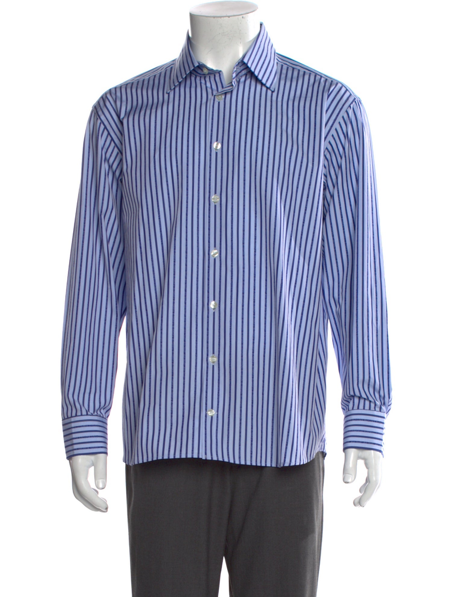 Etro Striped Long Sleeve Dress Shirt