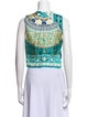 Etro Silk Paisley Print Crop Top