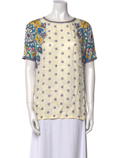 Etro Printed Bateau Neckline T-Shirt