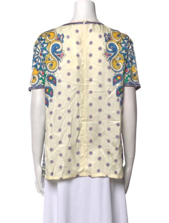 Etro Printed Bateau Neckline T-Shirt