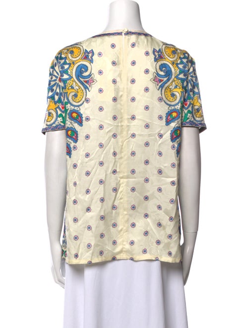 Etro Printed Bateau Neckline T-Shirt