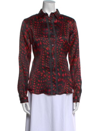 Etro Silk Printed Button-Up Top